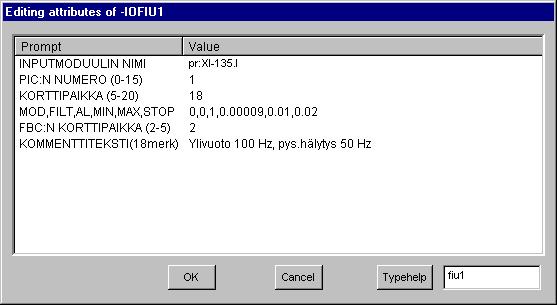 I/O-moduulin attribuutit